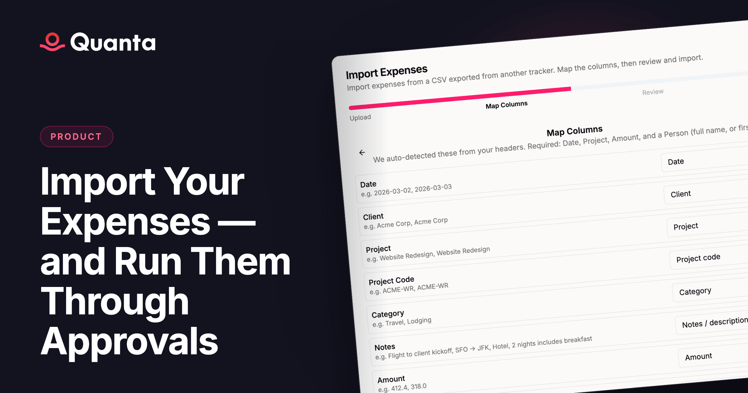 Import Your Expenses — and Run Them Through Approvals